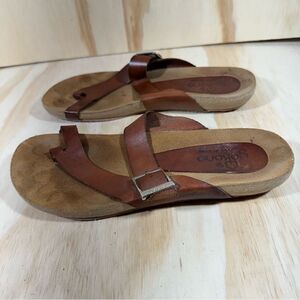 Yokono Brown Leather Sandals Women’s Size 8